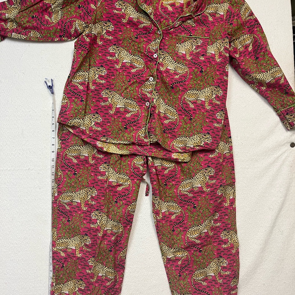 Print Fresh Long PJ Set Bagheera Hot Pink 1X - Picture 4 of 14
